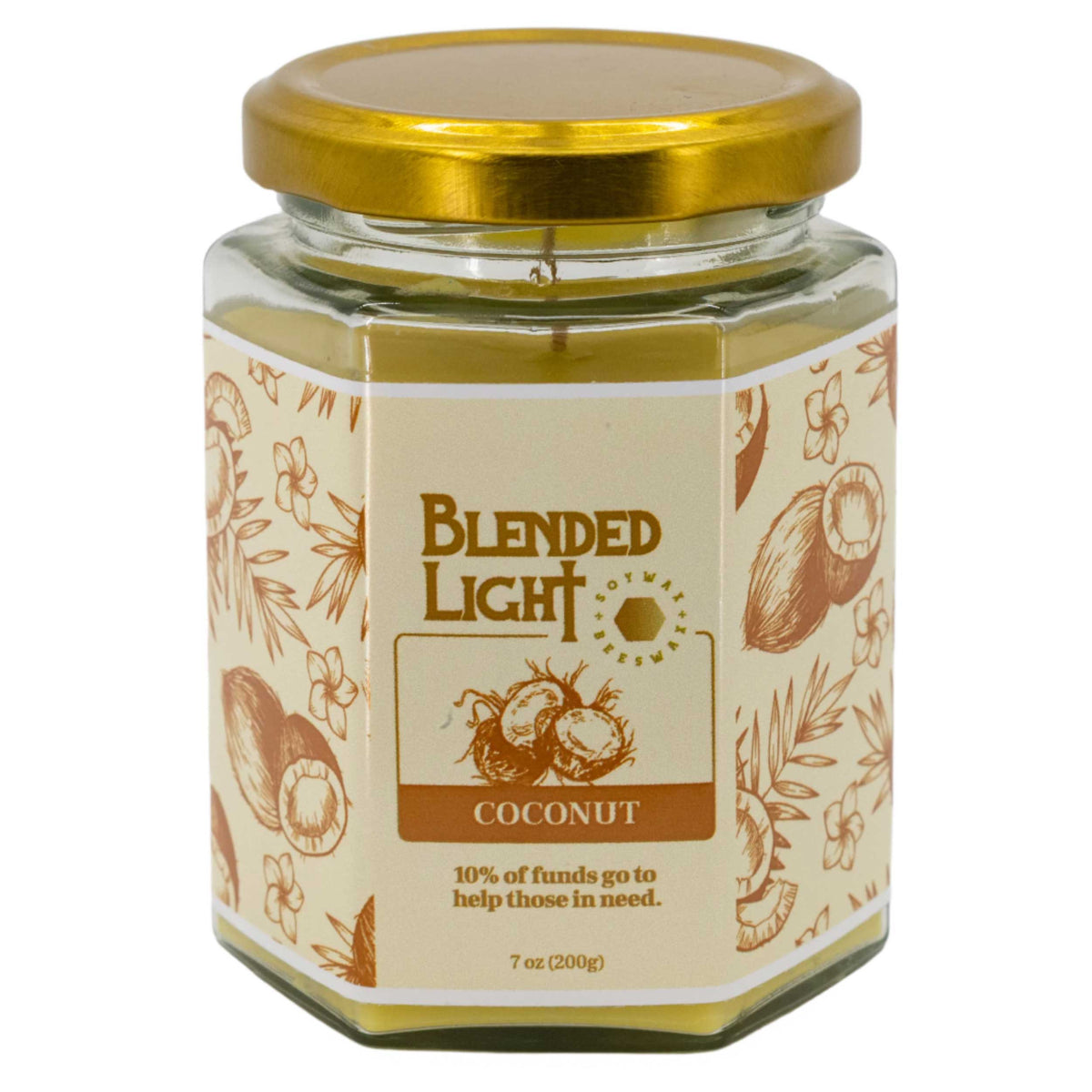 Coconut Scented Candle | Multiple Sizes | Blended Light