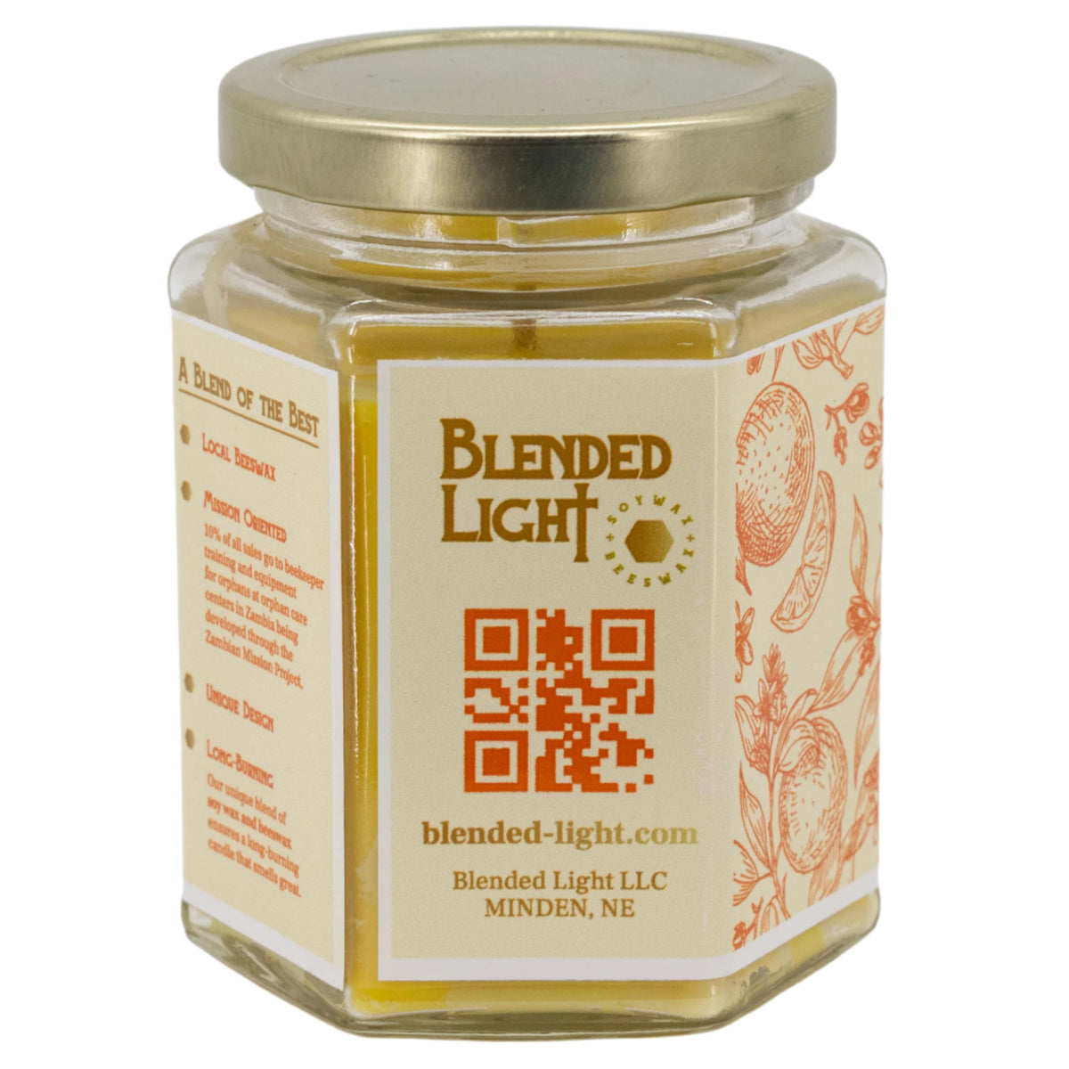 Orange Blossom Scented Candle | Multiple Sizes | Blended Light