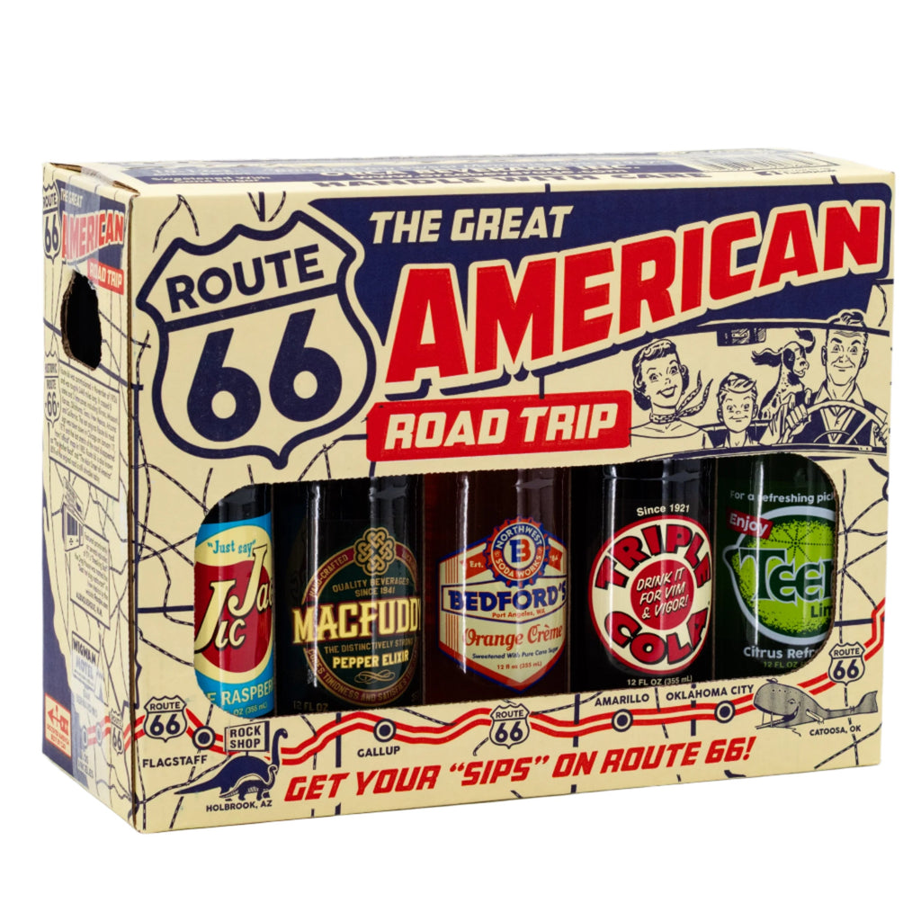 The Great American Road Trip Vintage Soda 10 Pack | 5 Flavors | Brenmar