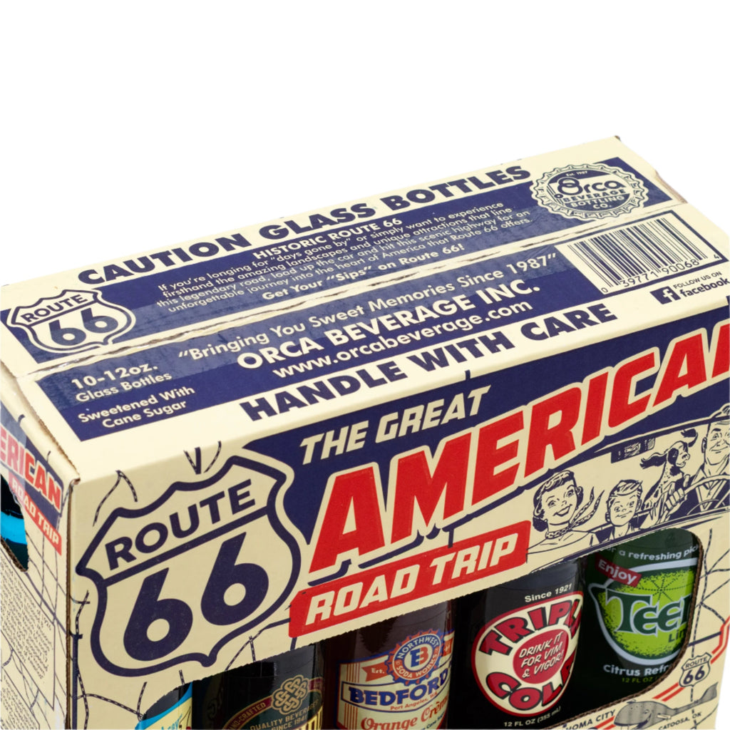 The Great American Road Trip Vintage Soda 10 Pack | 5 Flavors | Brenmar