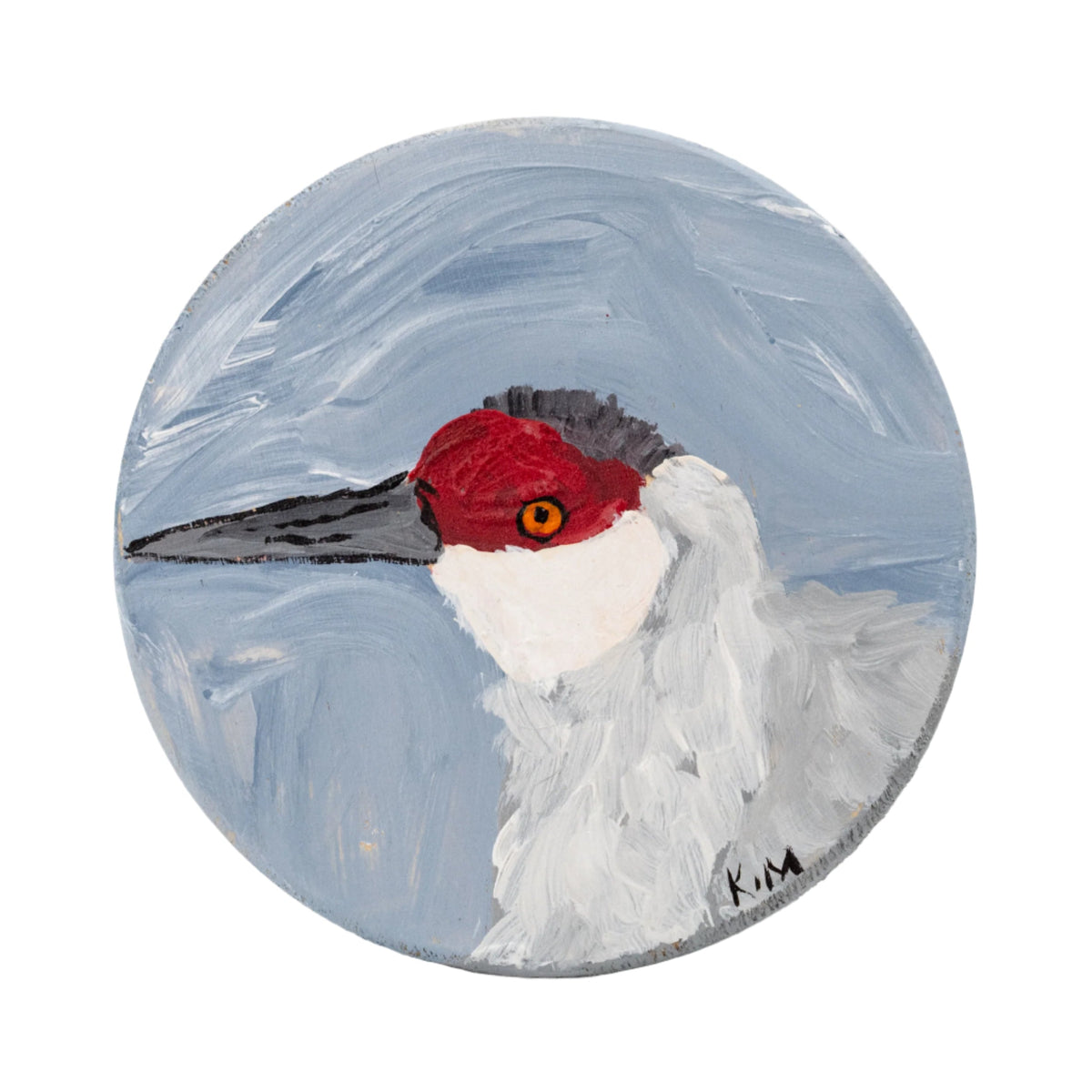 Sandhill Hand Painted Crane Coasters | Set of 6 | 4" x 4" | The Painted Attic