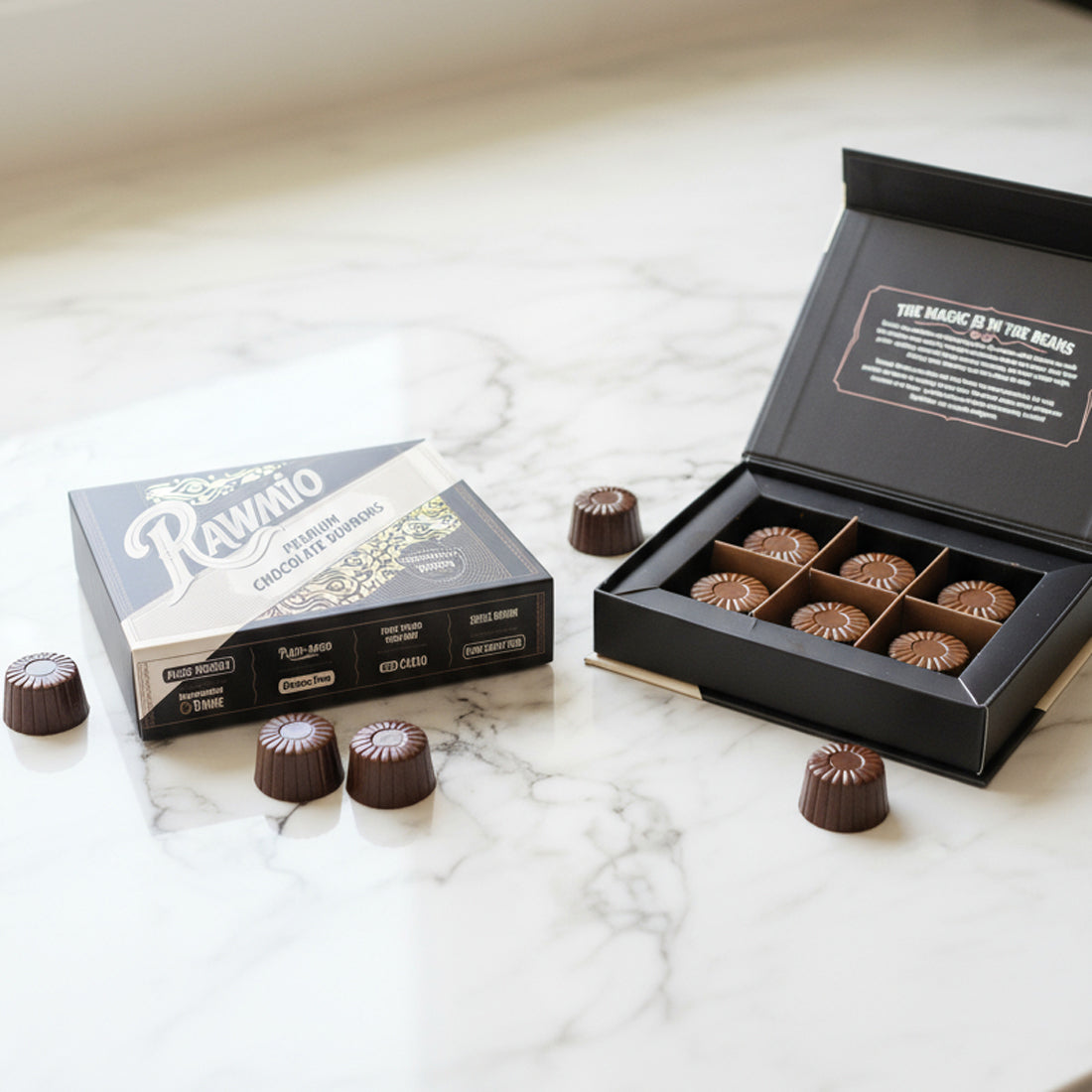 Rawmio Coconut Milk Chocolate Bonbons, 6ea