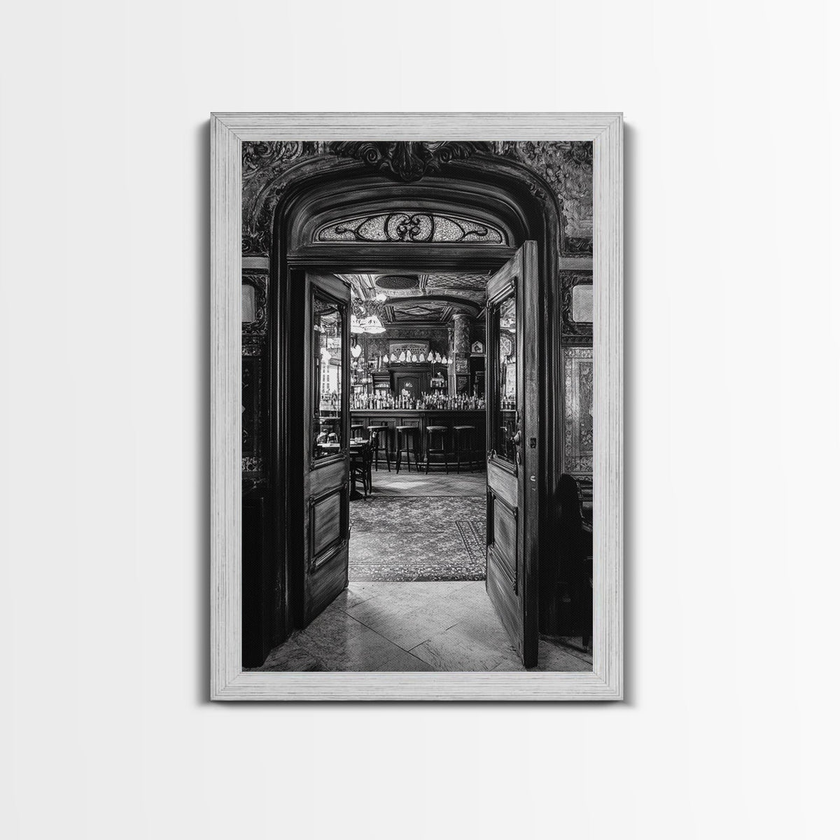 Vintage bar, old saloon, moody art, dark romance painting, rustic wall art, cowboy aesthetic, framed canvas print, western decor