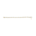 10K Two-Tone Gold 1/2 Cttw Diamond Alternating 3 Stone and X-Link 7" Bracelet (I-J Color, I2-I3 Clarity)