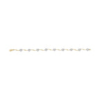 10k Two-Tone Gold 1/3 Cttw Diamond Pave Set Heart S-Link 7.25" Bracelet (I-J Color, I2-I3 Clarity)