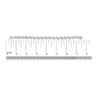 14K White Gold 7 3/8 Cttw Round Brilliant Diamond Floral Cluster and S Link Bracelet (H-I Color, SI2-I1 Clarity) - 7" Inches
