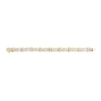14K Yellow Gold 9 7/8 Cttw Princess and Baguette Diamond Bow and Box Link Tennis Bracelet (G-H Color, VS1-VS2 Clarity) - 7" Inches