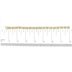 10K Yellow Gold Plated .925 Sterling Silver 1.0 Cttw Diamond Heart Link Bracelet