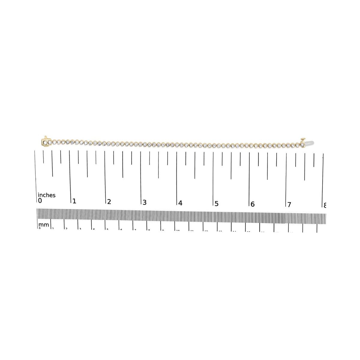10K Yellow Gold 3.0 Cttw Prong Set Round Diamond Classic Tennis Bracelet