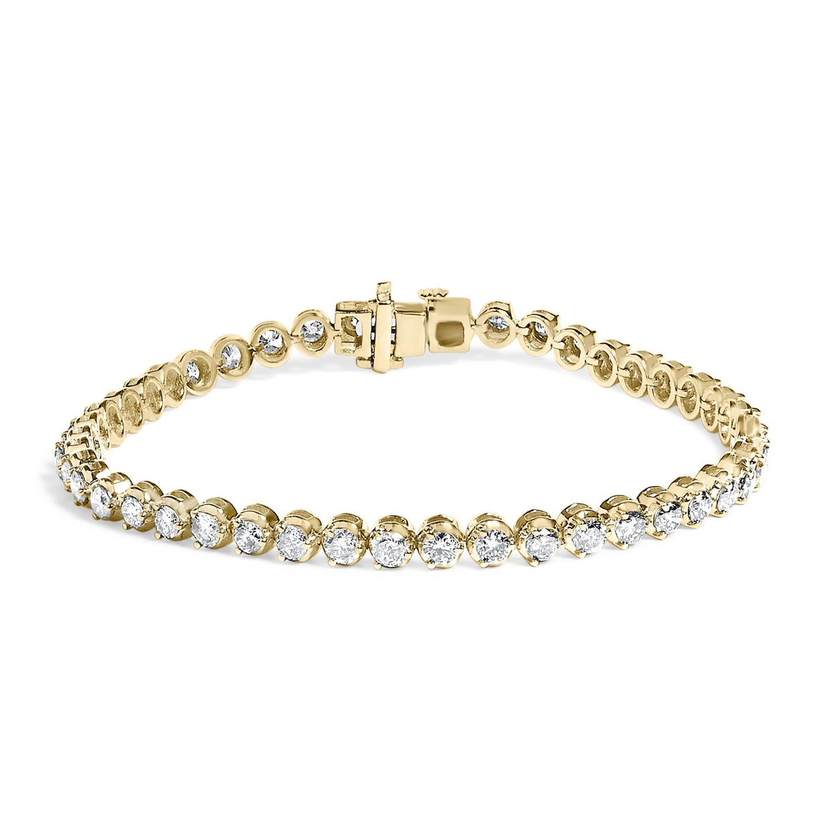10K Yellow Gold 5.0 Cttw Diamond Tennis Bracelet