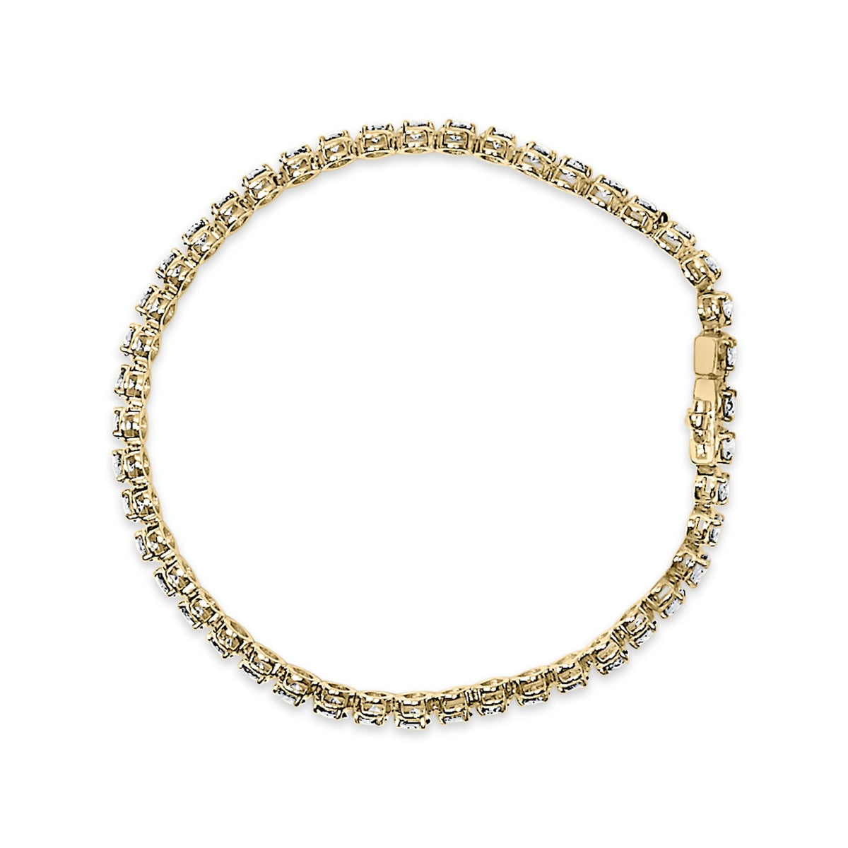 10K Yellow Gold 5.0 Cttw Diamond Tennis Bracelet