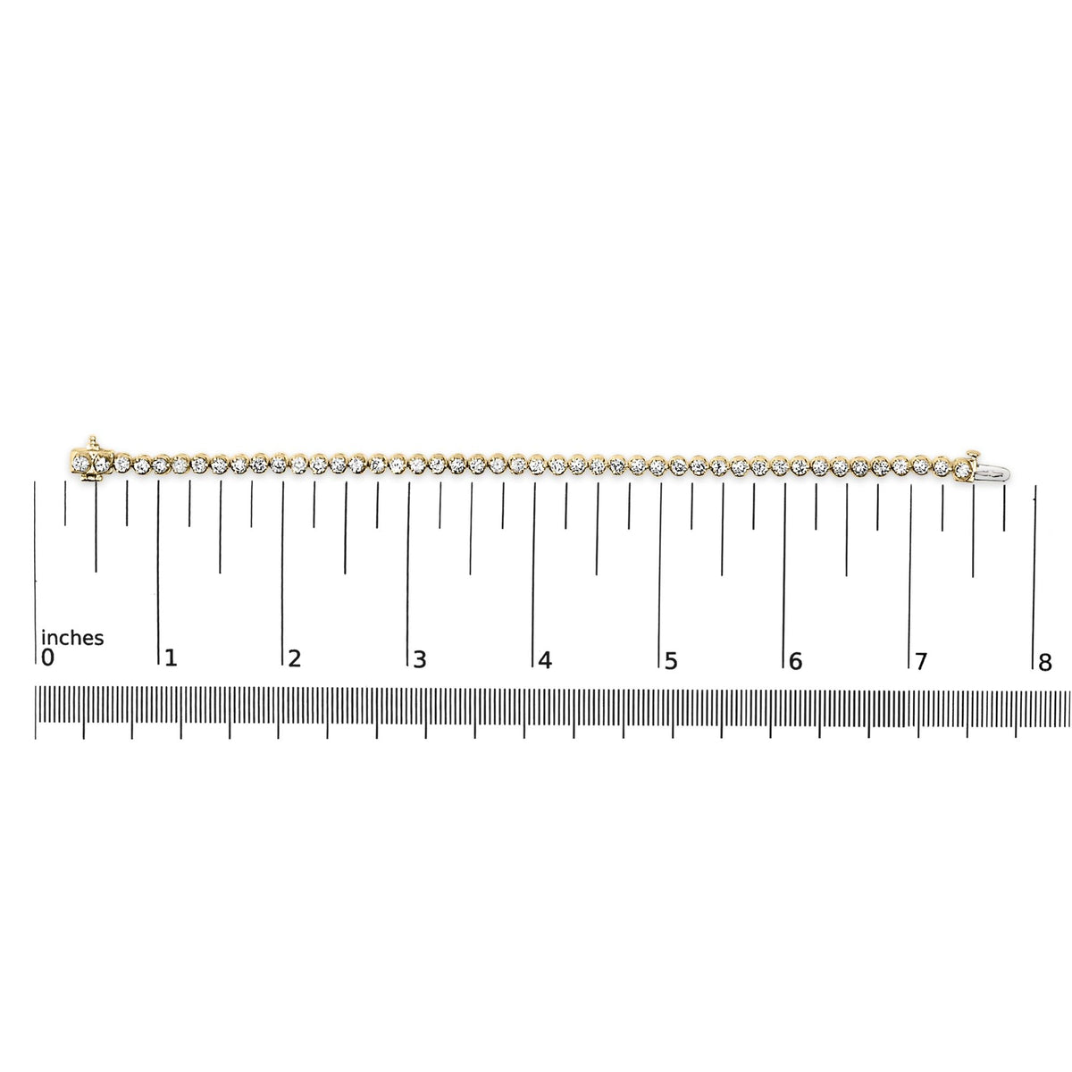 10K Yellow Gold 5.0 Cttw Diamond Tennis Bracelet