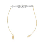 10K Yellow Gold Plated .925 Sterling Silver 1.50 Cttw Lab Grown Diamond Bezel Set Bracelet