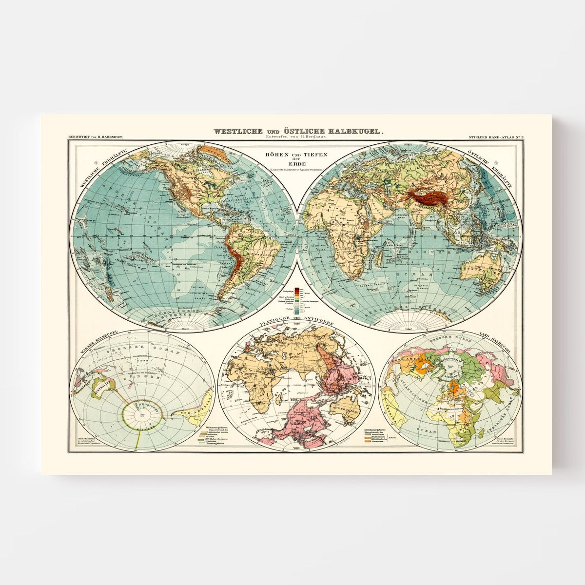 Vintage World Map 1911
