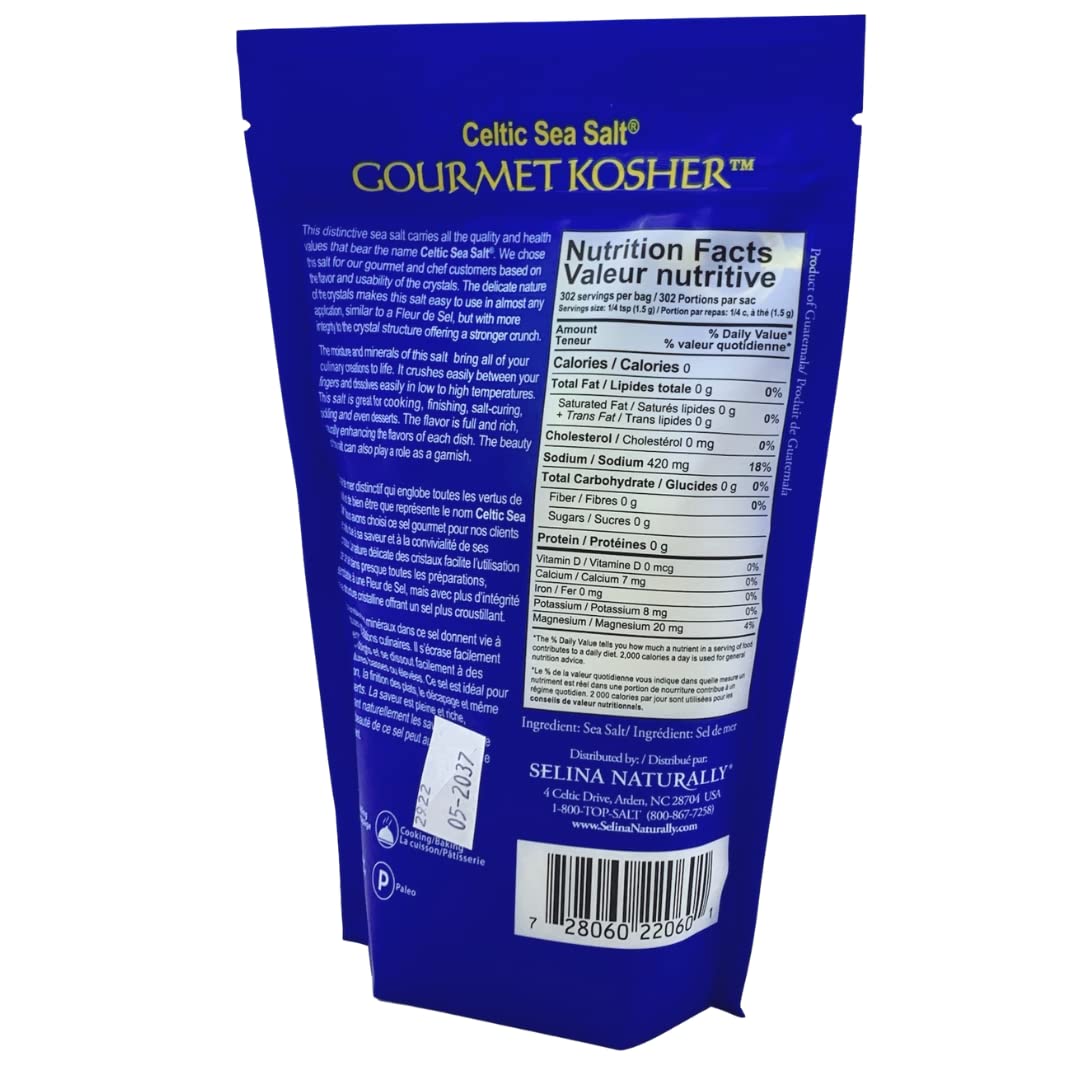 Celtic Sea Salt Gourmet Kosher Salt - 1 Lb Bag (Case of 6)