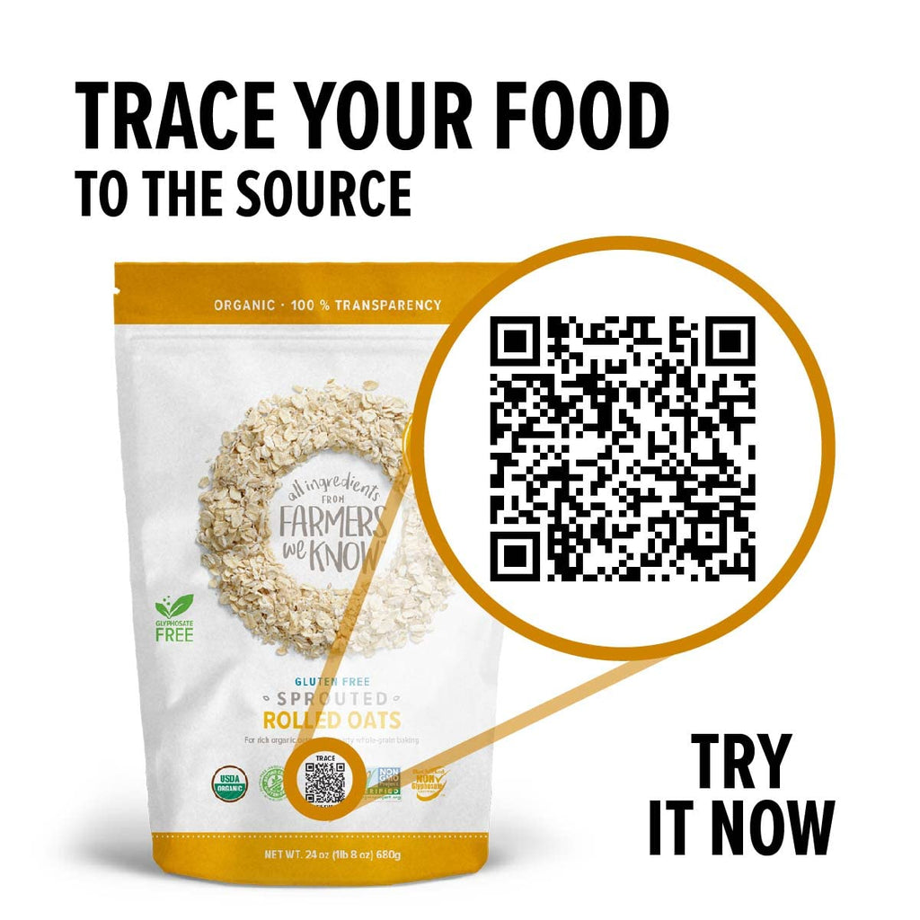 One Degree Organic Foods Sprouted Rolled Oats, 45 oz (Case of 4)