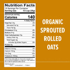 One Degree Organic Foods Sprouted Rolled Oats, 45 oz (Case of 4)