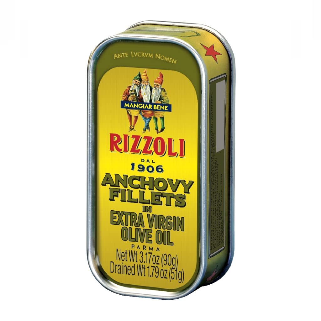 Rizzoli Anchovy Fillets in Extra Virgin Olive Oil, 3.17 oz (Case of 12)