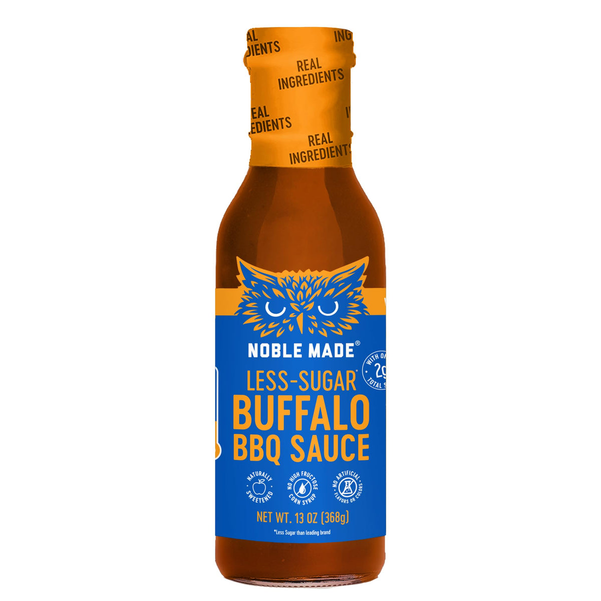 Noble Made Low Sugar Buffalo BBQ Sauce, 13 oz (Case of 6)