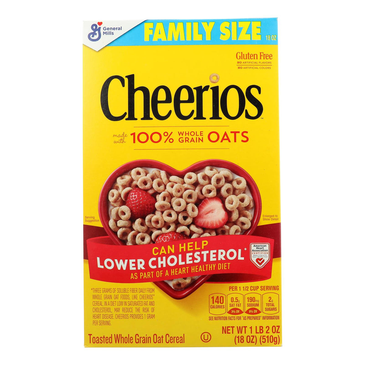 General Mills Cheerios Oat Cereal, 18 oz (Case of 10)