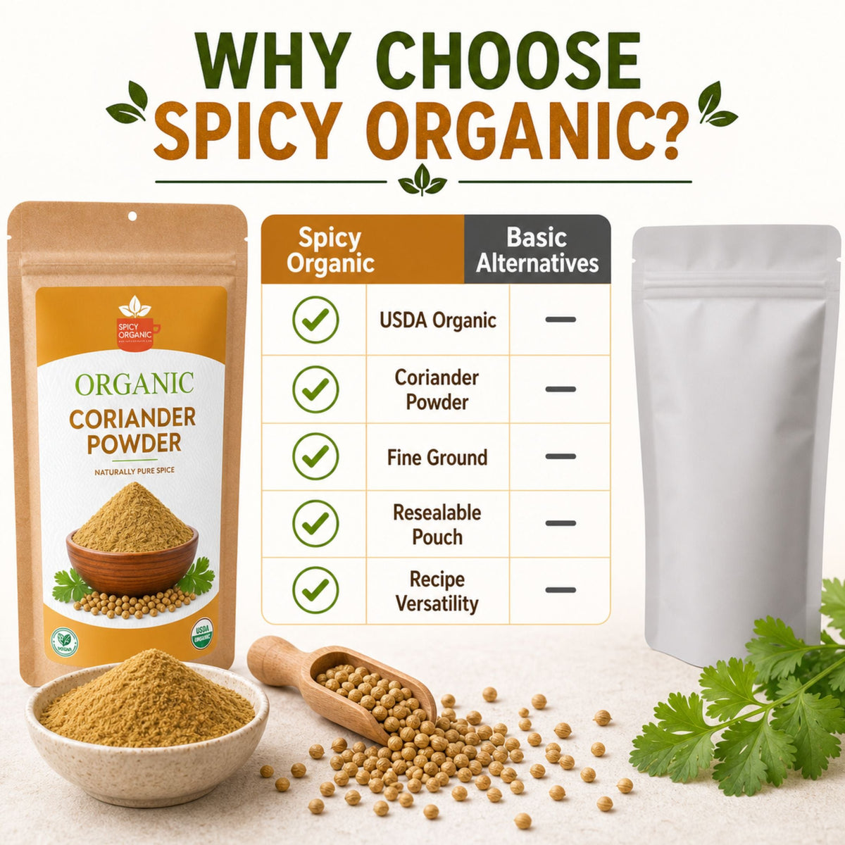 Organic Coriander Powder – Ground Dhania for Curries