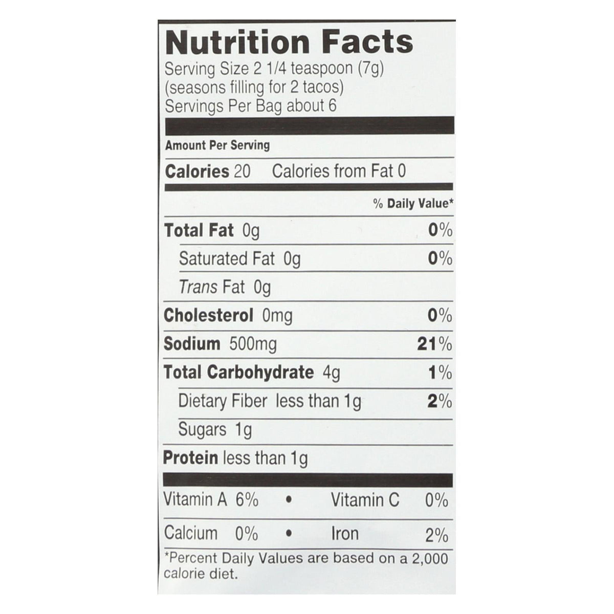 Garden of Eatin' Seasoning Taco (Pack of 12 1.4oz)