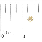 10K Yellow Gold Diamond Accent 4 Leaf Clover Stud Earrings