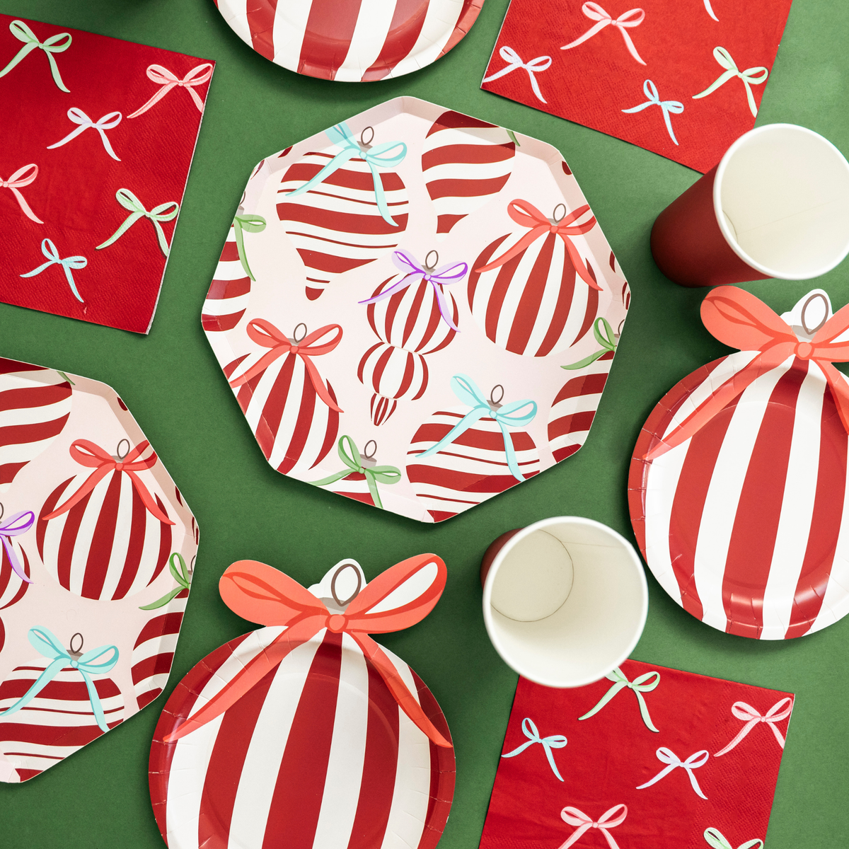 Ornaments & Bows Plate