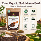 Organic Black Mustard Seeds – For Pickling & Tempering