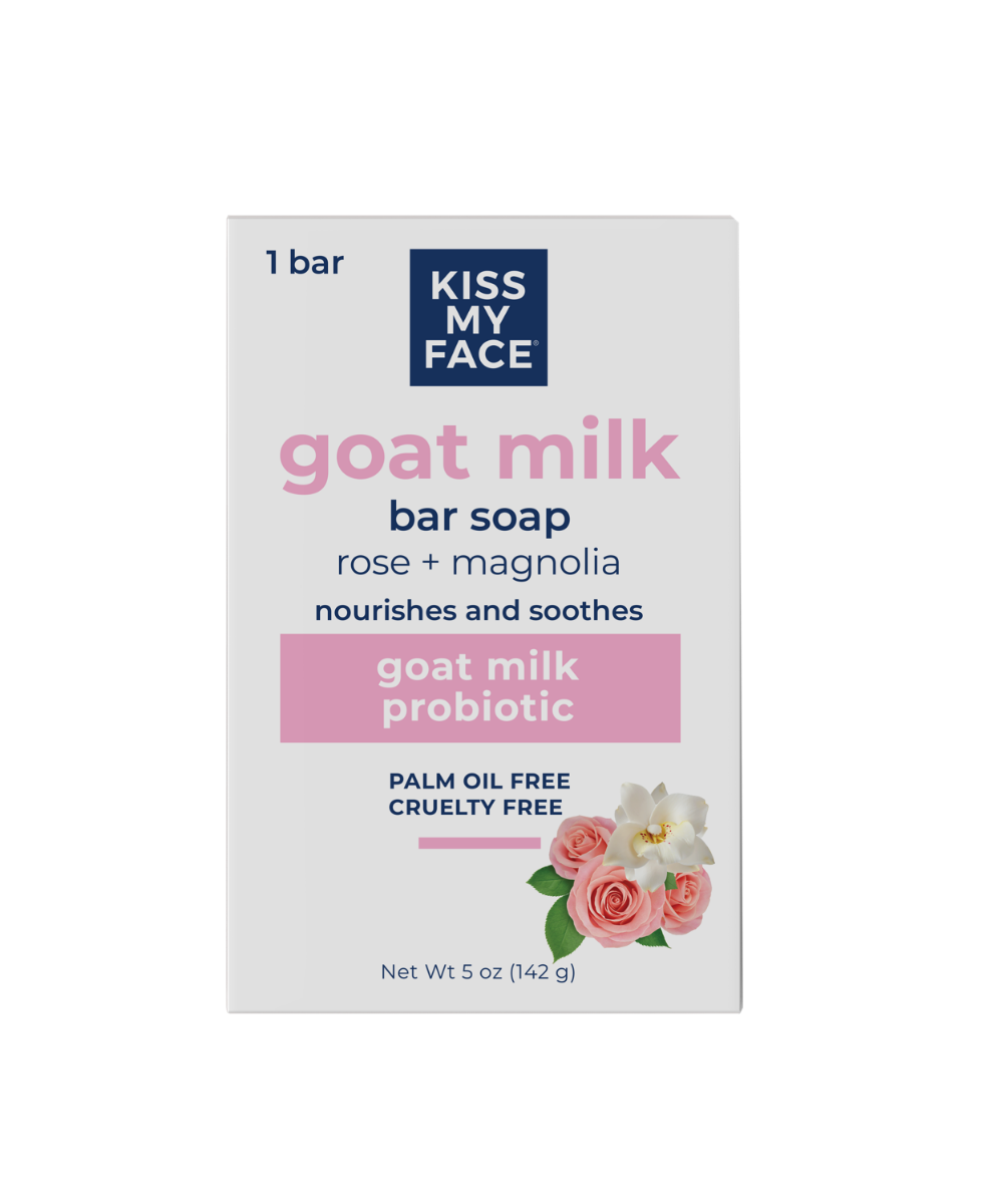 Kiss My Face Br Soap Goat Milk Rose/Magn  - 5 Oz