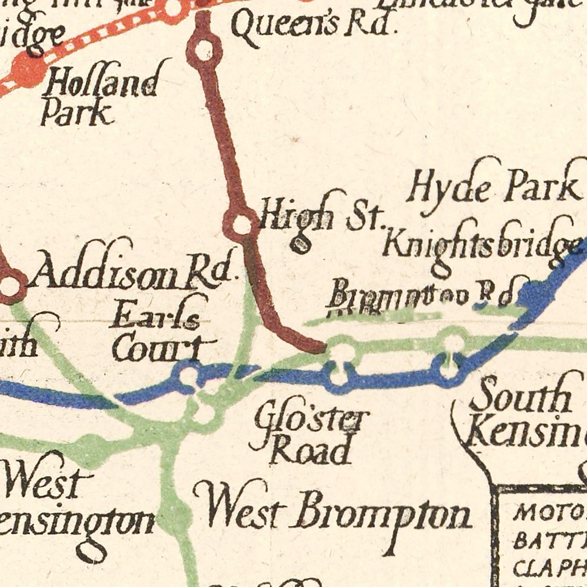 Vintage Subway Map of London 1921