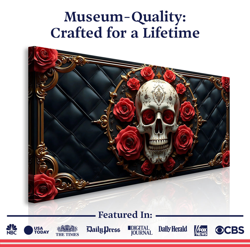 Rose and Skull Wall Art VII
