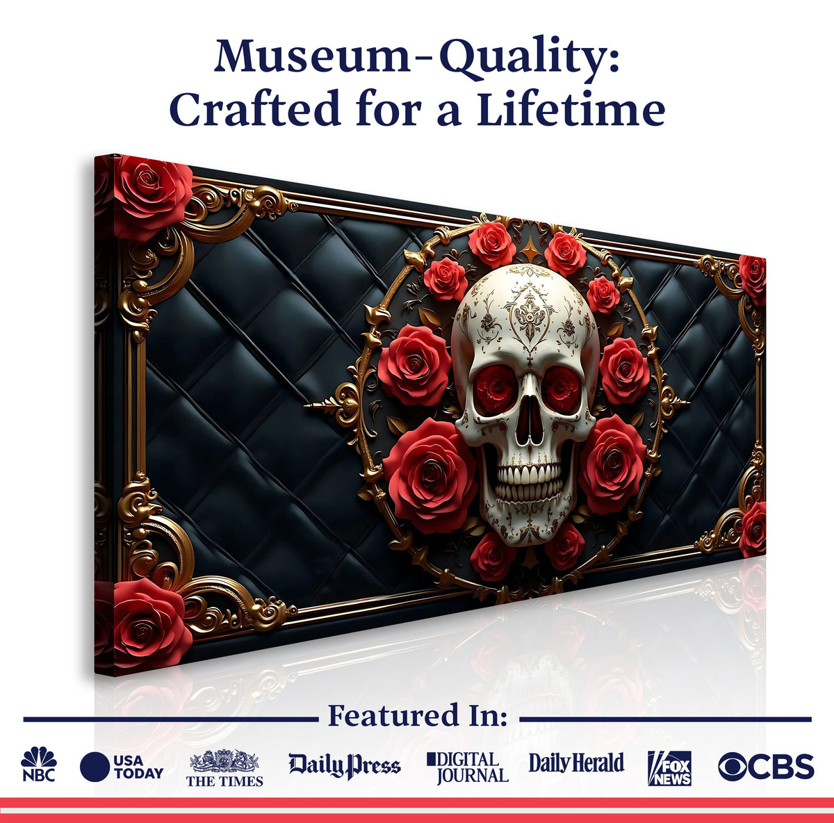 Rose and Skull Wall Art VII