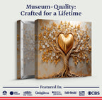 Golden Tree Heart Wall Art