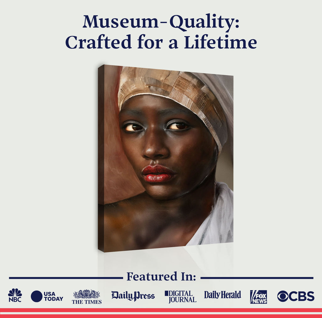 African Woman Painting Wall Art