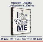 Philippians 4:13 - I Can Do All Things Through Christ Faith Sign II
