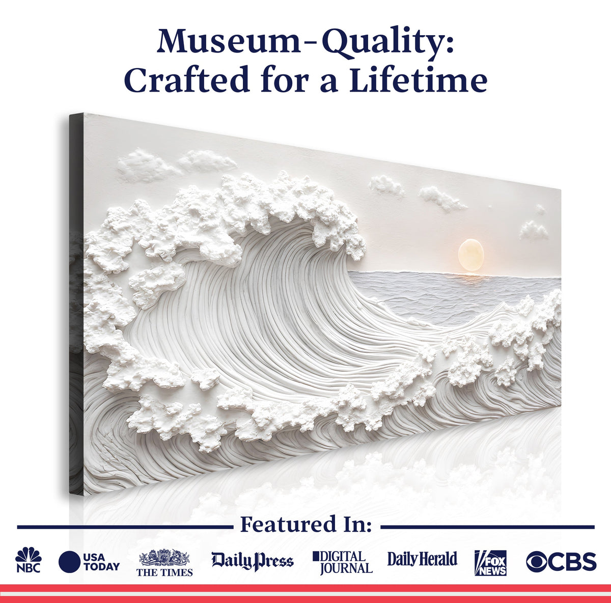 Ocean Waves Abstract Wall Art