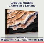 Amber Ocean Waves Wall Art