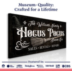 Personalized Hocus Pocus Broom Co. Wall Sign