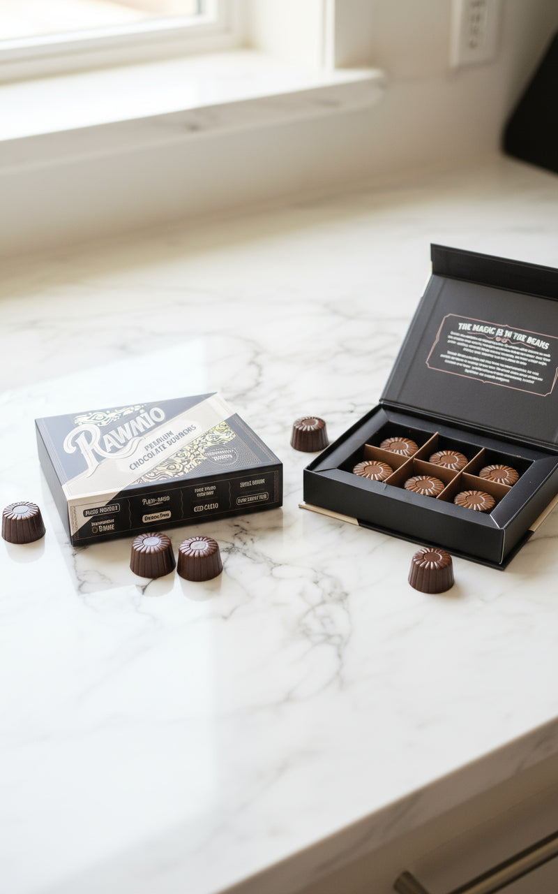 Rawmio 70% Dark Chocolate Bonbons, 6ea