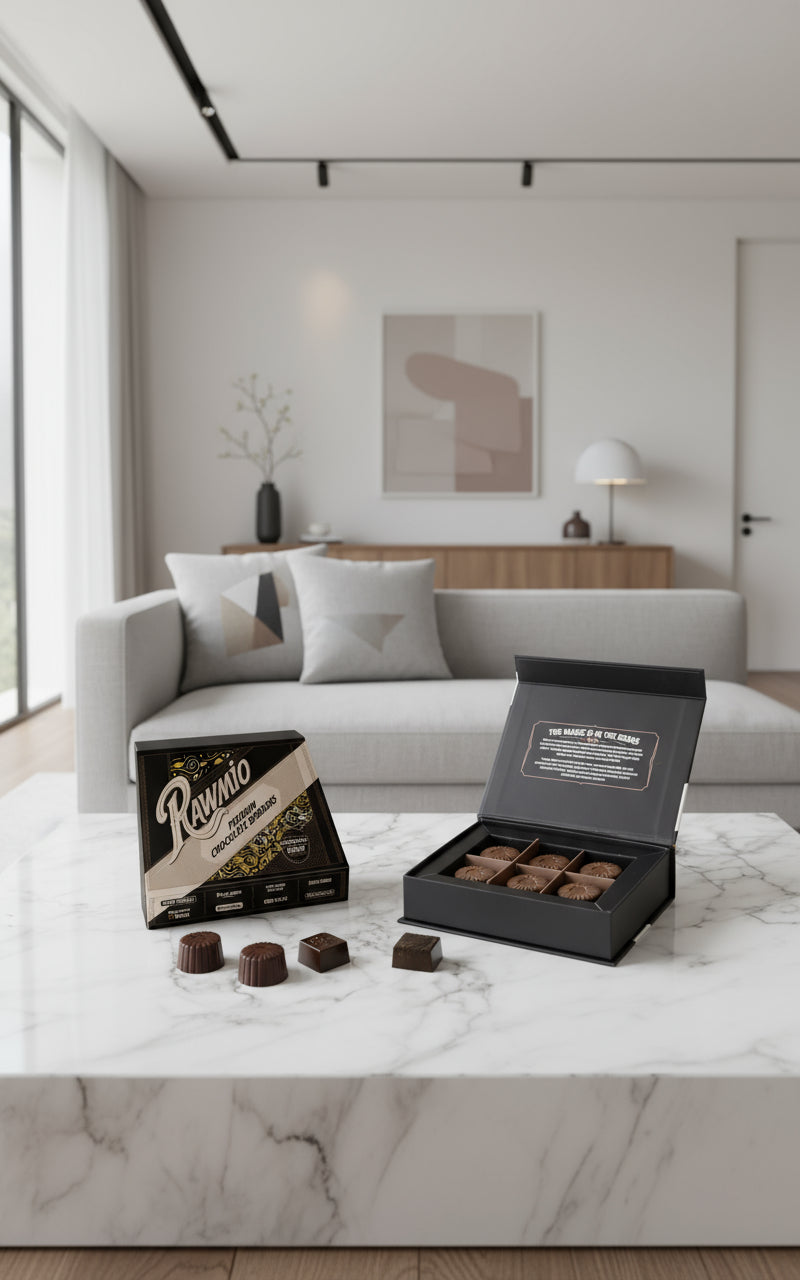 Rawmio 70% Dark Chocolate Bonbons, 6ea