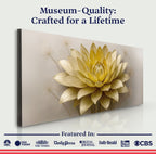Golden Lotus Minimalist Abstract Wall Art III