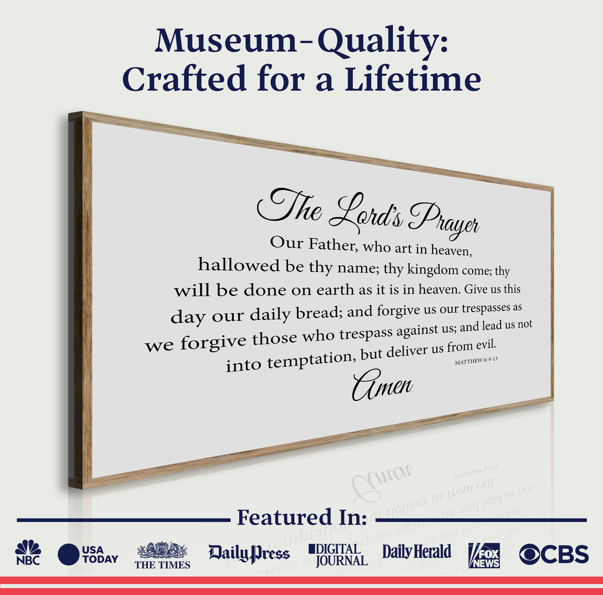 The Lord's Prayer Faith Sign