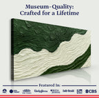Green Rivers Abstract Wall Art VII