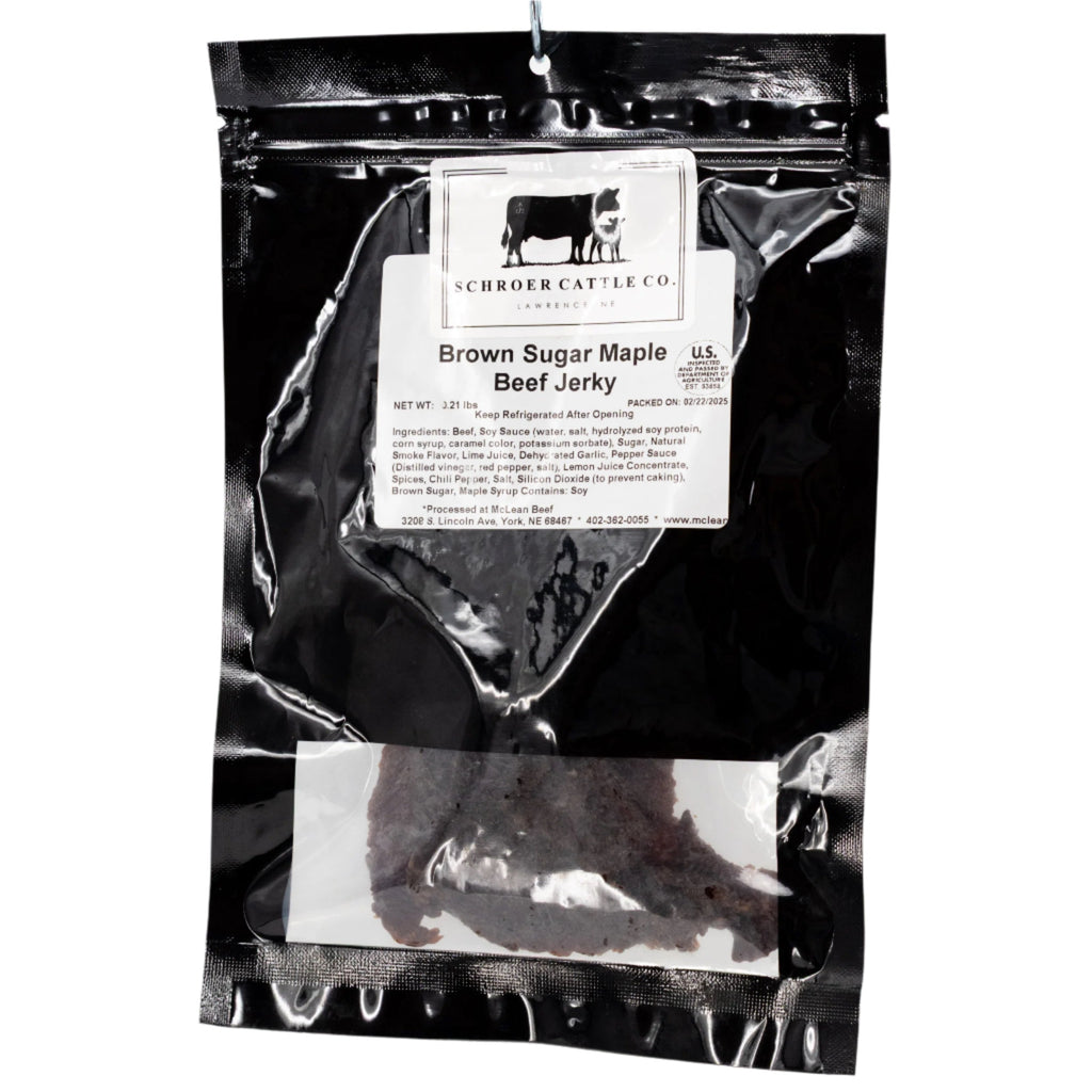 Brown Sugar Maple Beef Jerky | Approximately 3 oz | Schroer Cattle Company