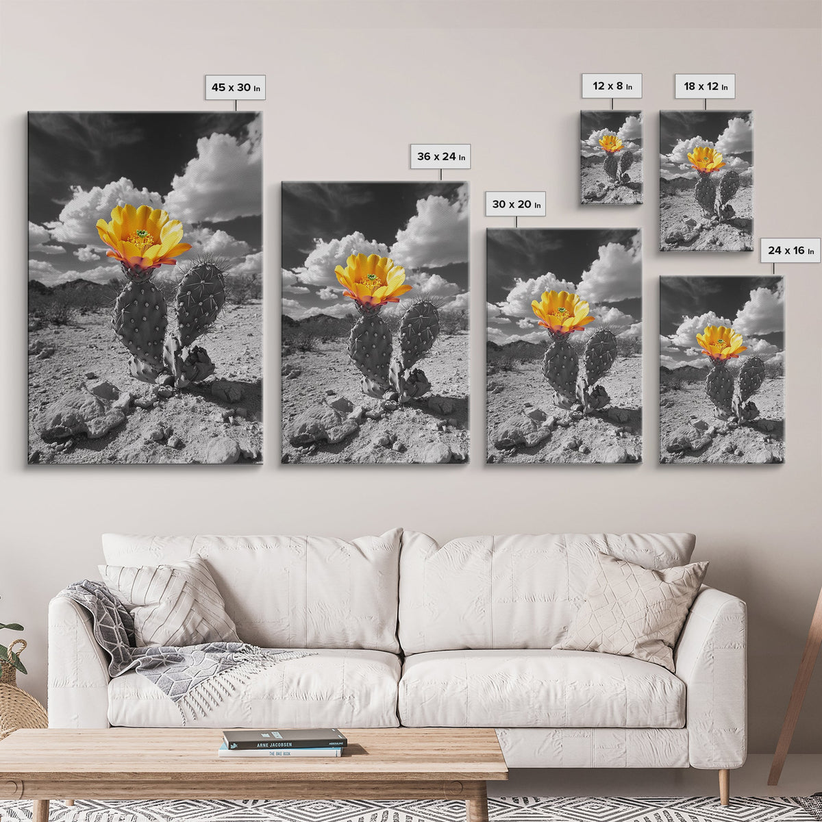Desert Bloom, Wildflower Painting, Botanical Prints, Rustic Art, Southwest Wall Art, Nature Decor, Framed Canvas Print, Gift Idea