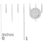 14K White Gold 1/2 Cttw Brilliant-Cut Diamond Halo-Style Cluster Round Button Stud Earrings (H-I Color, I1-I2 Clarity)