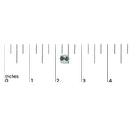 .925 Sterling Silver 2.0 Cttw Blue Diamond Composite Cluster Stud Earring