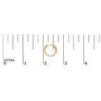 14K Yellow Gold Plated Sterling Silver 1/5 Cttw Diamond Twisted Design Hoop Earrings