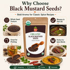 Organic Black Mustard Seeds – For Pickling & Tempering